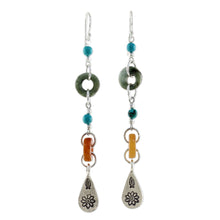 Load image into Gallery viewer, Beaded Dangle Earrings with Jade and Hill Tribe Silver - Hill Tribe Adventure | NOVICA