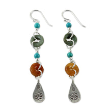 Load image into Gallery viewer, Beaded Dangle Earrings with Jade and Hill Tribe Silver - Hill Tribe Adventure | NOVICA