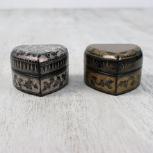 Load image into Gallery viewer, Decorative Heart Shaped Lacquerware Boxes (Pair) - Heart to Heart | NOVICA
