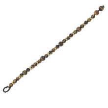 Load image into Gallery viewer, Hand Crafted Bead Bracelet of Tiger's Eye and Brass - Courageous Eye | NOVICA