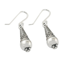 Load image into Gallery viewer, Sterling Silver Dangle Earrings from Thailand - Orbs of Opulence | NOVICA