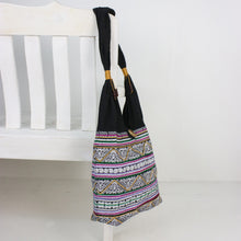 Load image into Gallery viewer, Multicolored Embroidered Cotton Shoulder Bag from Thailand - Thai Spirals | NOVICA