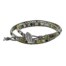 Load image into Gallery viewer, Multi-Colored Cloud Dream Agate and Glass Beaded Bracelet - Cloud Dream | NOVICA