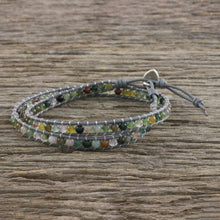 Load image into Gallery viewer, Multi-Colored Cloud Dream Agate and Glass Beaded Bracelet - Cloud Dream | NOVICA