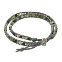 Load image into Gallery viewer, Multi-Colored Cloud Dream Agate and Glass Beaded Bracelet - Cloud Dream | NOVICA