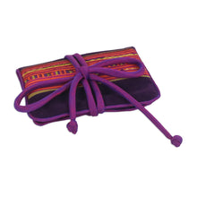 Load image into Gallery viewer, Lisu Hill Tribe Rayon Blend Applique Jewelry Roll - Precious Lisu | NOVICA