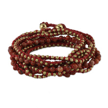 Load image into Gallery viewer, Jasper Beaded Wrap Bracelet from Thailand - Boho Dream | NOVICA