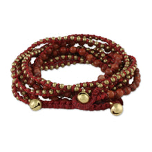 Load image into Gallery viewer, Jasper Beaded Wrap Bracelet from Thailand - Boho Dream | NOVICA