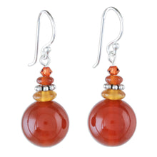 Load image into Gallery viewer, Carnelian Beaded Dangle Earrings from Thailand - Global Wonder | NOVICA