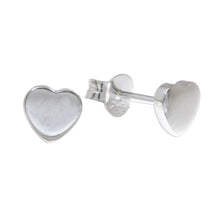 Load image into Gallery viewer, Heart-Shaped Sterling Silver Stud Earrings from Thailand - Simple Hearts | NOVICA