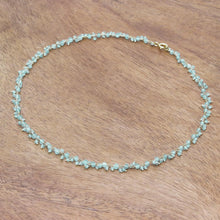 Load image into Gallery viewer, Gold-Plated Apatite Charm Necklace from Thailand - Arctic Dream | NOVICA