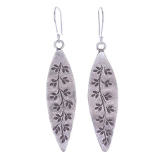 Load image into Gallery viewer, Handcrafted Karen Silver Dangle Earrings from Thailand - Karen Spring | NOVICA