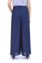 Load image into Gallery viewer, Artisan Made Rayon Wrap Pants - Summer Chill in Solid Navy | NOVICA