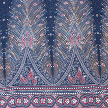 Load image into Gallery viewer, Artisan Made Rayon Wrap Paisley Floral Wrap Pants - Summer Chill in Navy | NOVICA