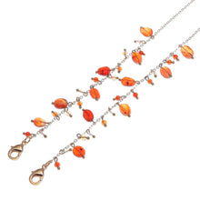 Load image into Gallery viewer, Carnelian Gold-Plated Face Mask Lanyard - Fancy That in Orange | NOVICA