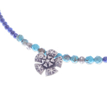 Load image into Gallery viewer, Lapis Lazuli and Karen Silver Pendant Necklace - Color Sense in Blue | NOVICA