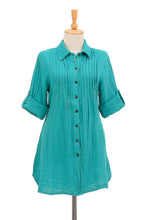 Load image into Gallery viewer, Sea Green Pintucks
