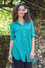 Load image into Gallery viewer, Sea Green Pintucks