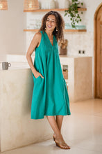 Load image into Gallery viewer, Sleeveless Cotton A-Line Dress from Thailand - Good Fortune | NOVICA