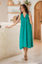 Load image into Gallery viewer, Sleeveless Cotton A-Line Dress from Thailand - Good Fortune | NOVICA
