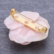 Load image into Gallery viewer, Thai Resin Coated Natural Pink Hydrangea Bloom Brooch Pin - Pale Pink Hydrangea | NOVICA