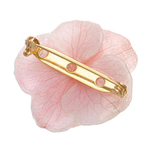 Load image into Gallery viewer, Thai Resin Coated Natural Pink Hydrangea Bloom Brooch Pin - Pale Pink Hydrangea | NOVICA
