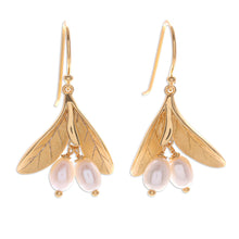 Load image into Gallery viewer, Gold-Plated Cultured Pearl Dangle Earrings - Bearing Fruit | NOVICA