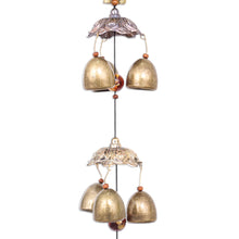 Load image into Gallery viewer, Elephant Themed Wind Chime Made from Aluminum and Brass - Wisdom Bells | NOVICA