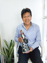 Load image into Gallery viewer, Handcrafted Ceramic Catrina Statuette - La Catrina Candelaria | NOVICA
