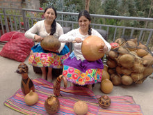 Load image into Gallery viewer, Set of 4 Dried Gourd Peacock Ornaments from Peru - Andean Peacocks | NOVICA
