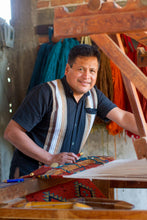 Load image into Gallery viewer, Artisan-Made Zapotec-Themed Russet and Blue Wool Rug (2.5x4) - Russet Gem | NOVICA
