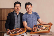 Load image into Gallery viewer, Hand-Painted Cedar Wood Wall Relief Panel of Jesus from Peru - Divine Heart | NOVICA
