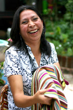 Load image into Gallery viewer, Handwoven Rectangular Blue Cotton Cushion Cover with Tassels - Everlasting Spring | NOVICA
