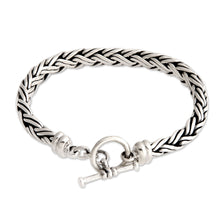 Load image into Gallery viewer, Sterling Silver Braided Chain Bracelet - Connected Lives | NOVICA
