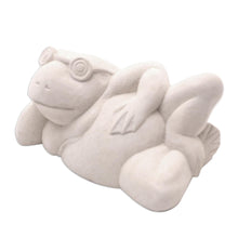 Load image into Gallery viewer, Sandstone sculpture - Frog Relaxes | NOVICA
