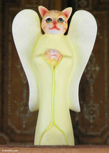 Load image into Gallery viewer, Wood Animal Sculpture - Tabby Cat Angel | NOVICA
