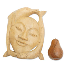 Load image into Gallery viewer, Wood mask - Dolphin Lady | NOVICA
