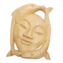 Load image into Gallery viewer, Wood mask - Dolphin Lady | NOVICA
