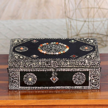 Load image into Gallery viewer, Repousse Brass Jewelry Box - Antique Sophistication | NOVICA
