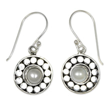 Load image into Gallery viewer, Pearl Sterling Silver Dangle Earrings - Sunny Day | NOVICA
