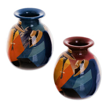 Load image into Gallery viewer, Cuzco Ceramic Vases (Pair) - Get-Together | NOVICA
