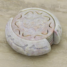 Load image into Gallery viewer, Soapstone coasters (Set of 6) - Elephant Safari | NOVICA
