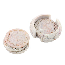 Load image into Gallery viewer, Soapstone coasters (Set of 6) - Elephant Safari | NOVICA
