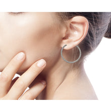 Load image into Gallery viewer, Women's Sterling Silver Half Hoop Earrings - Moon Walk | NOVICA
