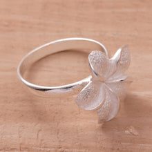 Load image into Gallery viewer, Hand Made Sterling Silver Flower Ring - Frangipani | NOVICA
