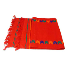 Load image into Gallery viewer, Handcrafted Cotton Red Runner Table Linen - Festive India | NOVICA
