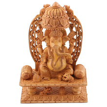 Load image into Gallery viewer, Artisan Crafted Religious Wood Sculpture  - Ganesha&#39;s Blessing II | NOVICA
