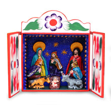 Load image into Gallery viewer, Christianity Wood Retablo Folk Art from the Andes - Nativity Scene | NOVICA
