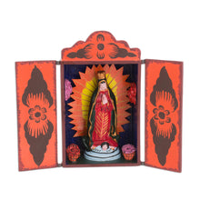 Load image into Gallery viewer, Religious Retablo Sculpture Handamade in Peru - Virgin of Guadalupe | NOVICA

