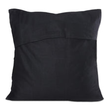 Load image into Gallery viewer, Cotton Patterned Black and White Cushion Covers (Pair) - Starlit Galaxy | NOVICA
